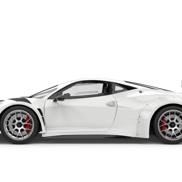 White generic unbranded sport car, 3D illustration